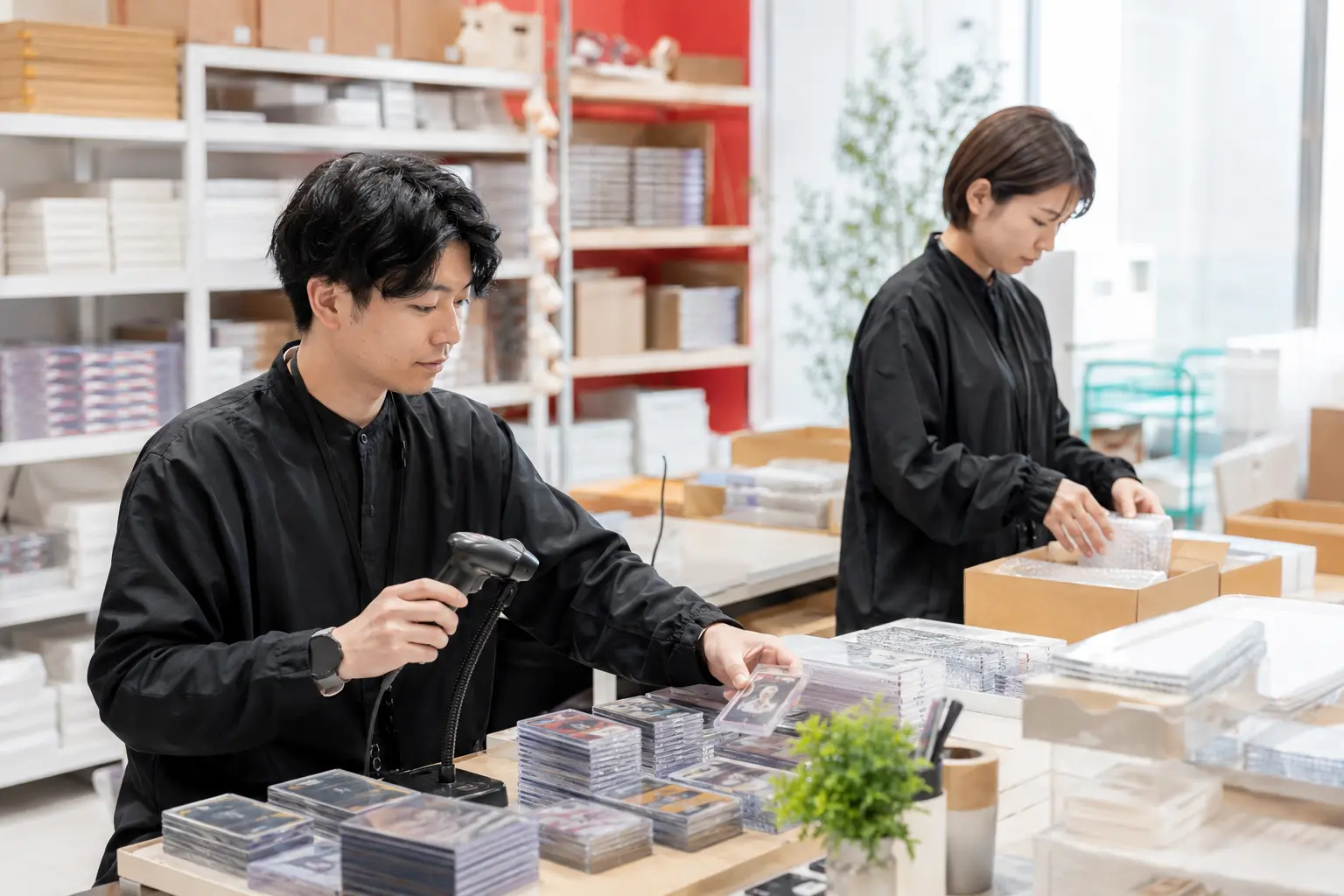オンラインくじ商品の運営と発送イメージ